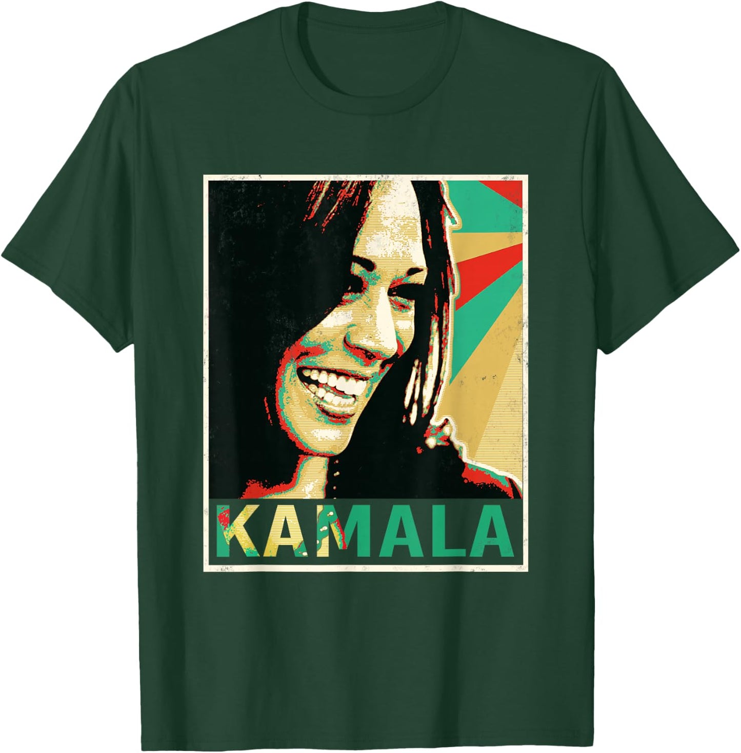 Madam President 2024 Kamala Harris Laughing Portrait T-Shirt - T-Shirt | Forest