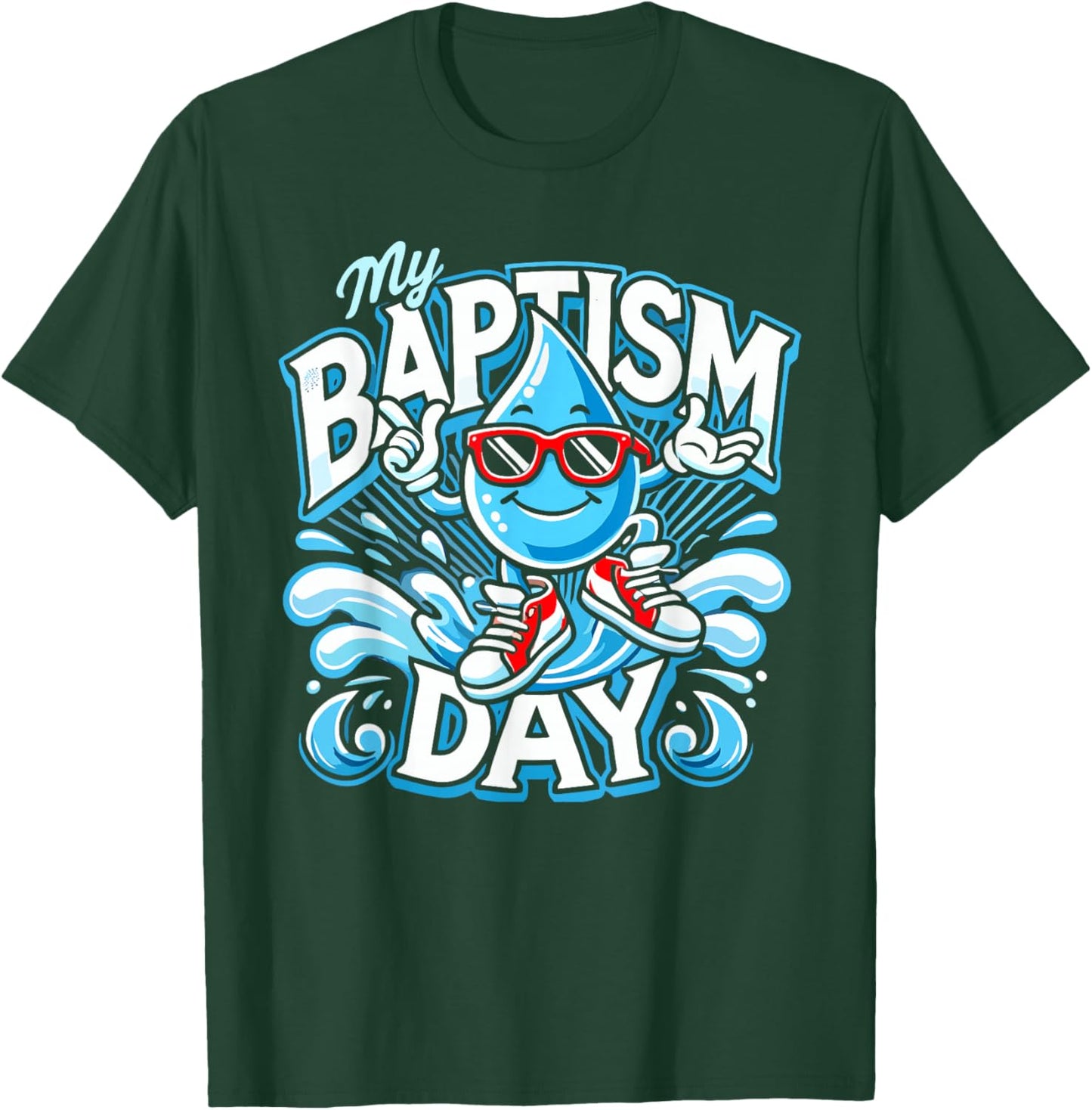 Baptism Dabbing Shirt Christian Shirts God Baptism Baptised T-Shirt - T-Shirt | Forest