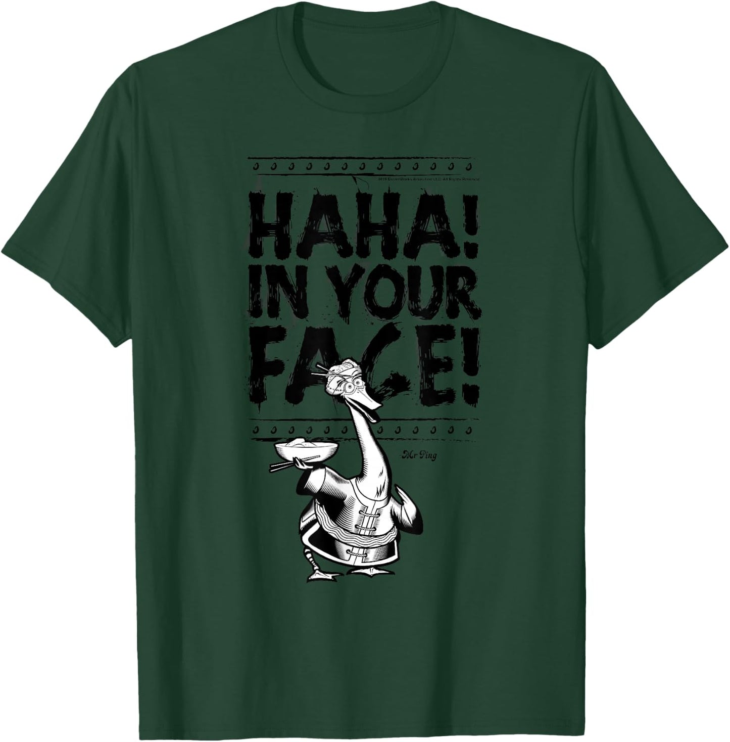 Kung Fu Panda Mr. Ping Haha In Your Face Sketch T-Shirt - T-Shirt | Forest