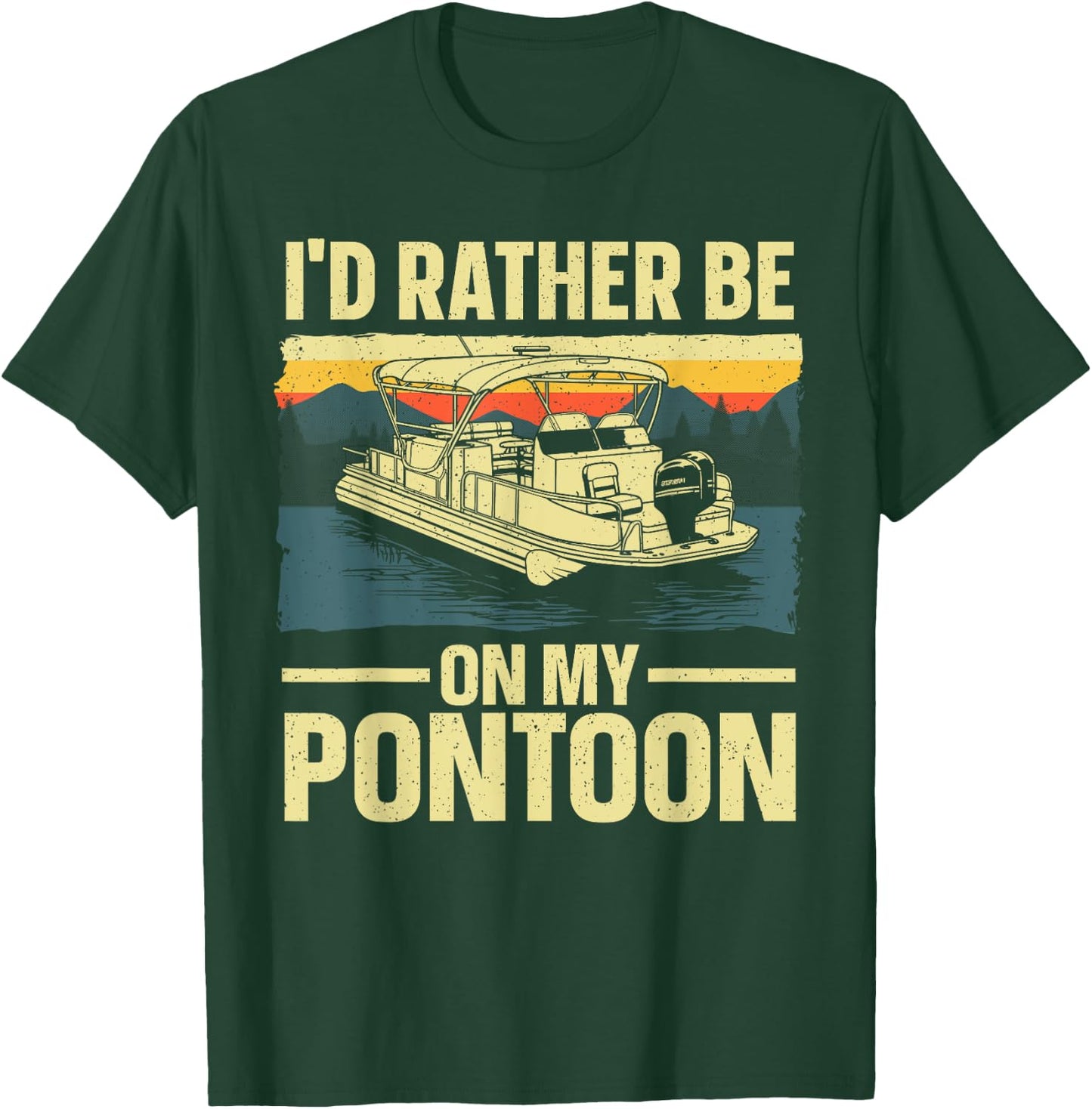 Cool Pontoon Boat Design Women Pontoon Boat Captain T-Shirt - T-Shirt | Forest