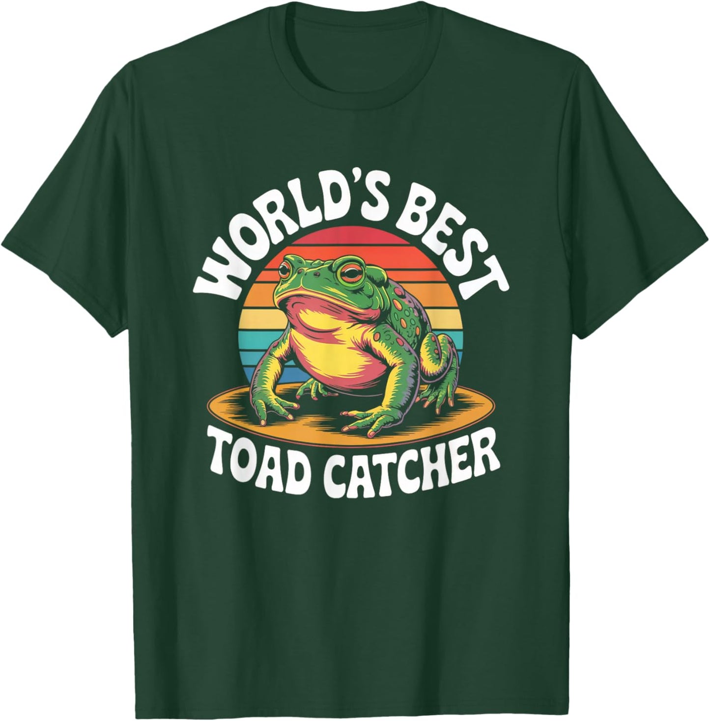 Worlds Best Toad Catcher Hunter Funny Amphibian Love Toads T-Shirt - T-Shirt | Forest