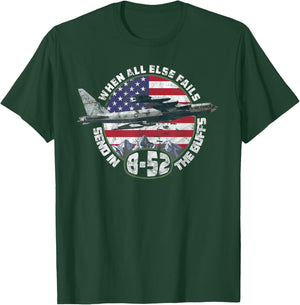 Send in the Buffs | B-52 Stratofortress Bomber Vintage T-Shirt - T-Shirt | Forest