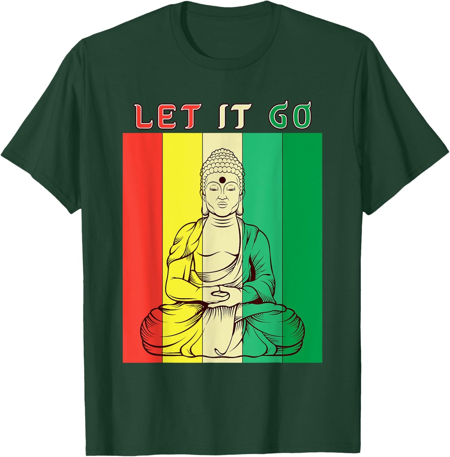 Let It Go - Meditation Buddha Yoga Buddhist Gift T-Shirt - T-Shirt | Forest