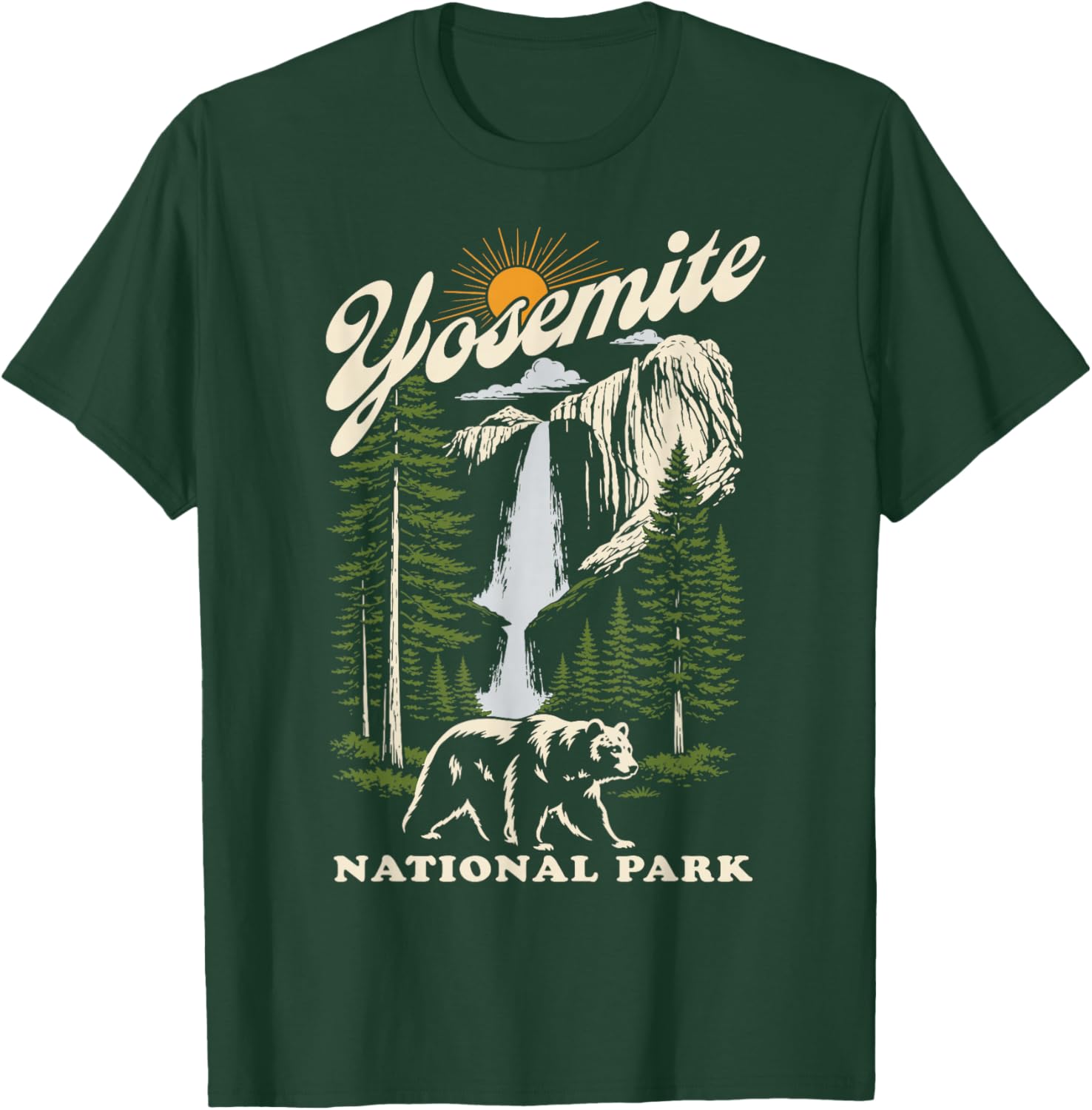 Yosemite National Park Waterfall T-Shirt - T-Shirt | Forest