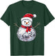Snowman Christmas Retro Santa Hat Disco Ball Matching Family T-Shirt - T-Shirt | Forest