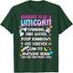Reasons To Be A Unicorn Funny Unicorns Quotes Humor Gift T-Shirt - T-Shirt | Forest