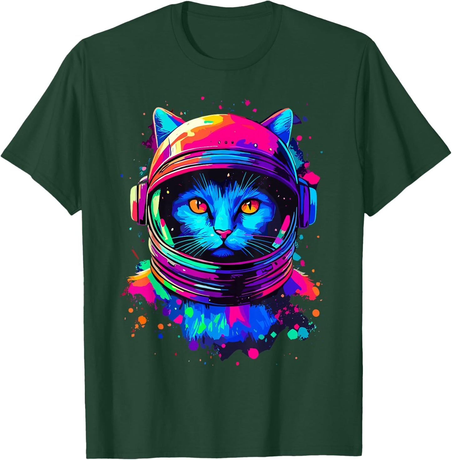 Space Cat Astronaut Space T-Shirt - T-Shirt | Forest