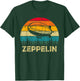 Vintage Retro Zeppelin 70s 80s Dirigible Airship Blimp T-Shirt - T-Shirt | Forest