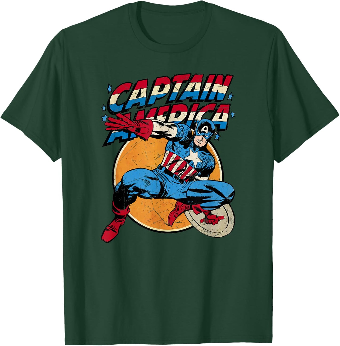 Marvel Avengers Vintage Captain America Avengers Comic Small T-Shirt - T-Shirt | Forest