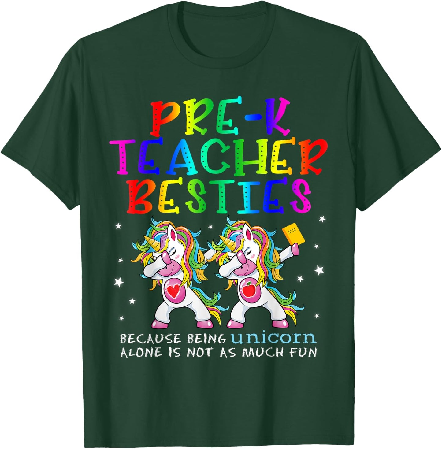 Pre-K Teacher Besties Teacher's Day Best Friend Women T-Shirt - T-Shirt | Forest