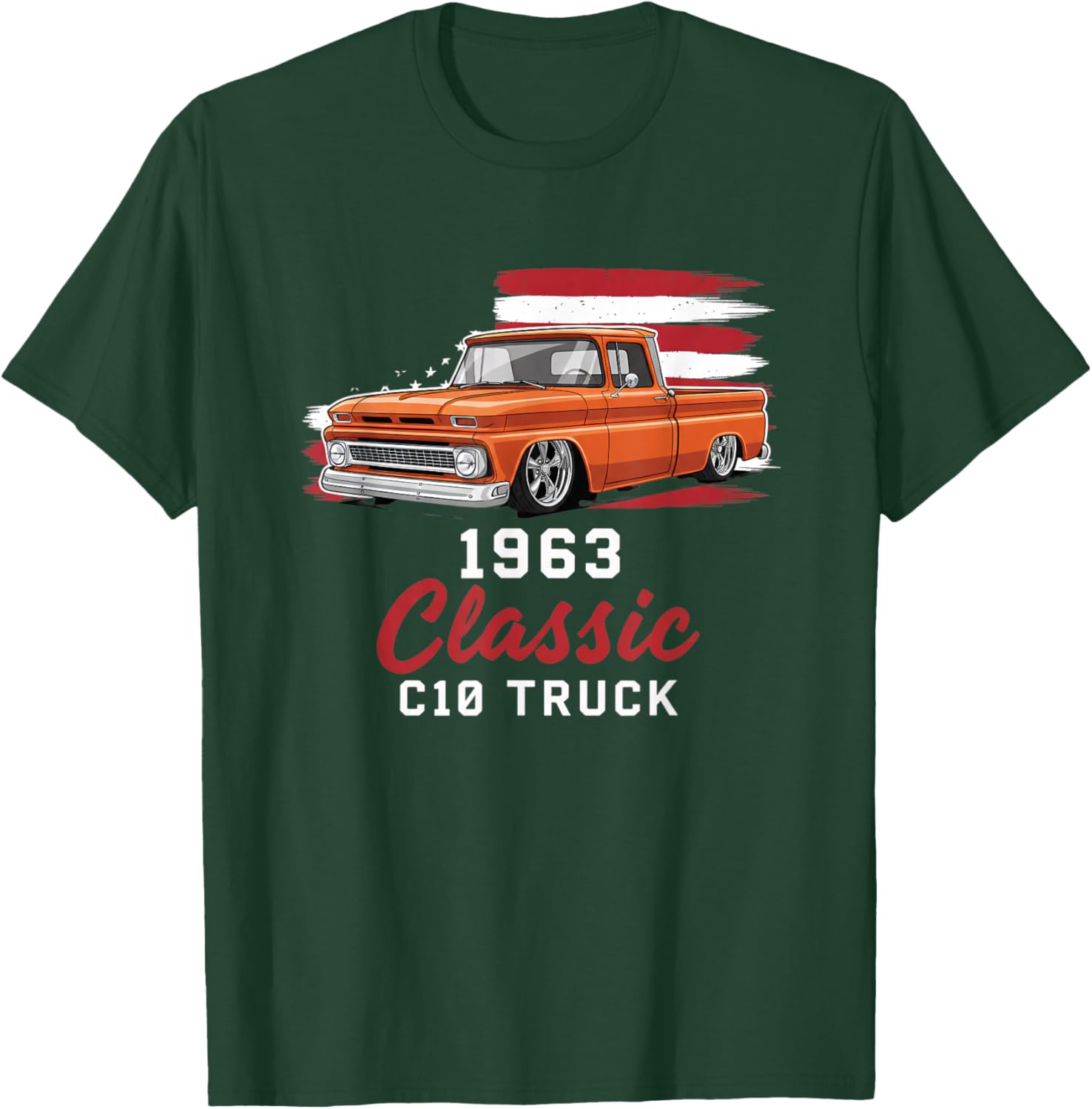 1963 Classic C10 Truck Big Machines & Trucks Pickup Retro T-Shirt - T-Shirt | Forest