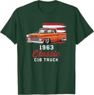 1963 Classic C10 Truck Big Machines & Trucks Pickup Retro T-Shirt - T-Shirt | Forest