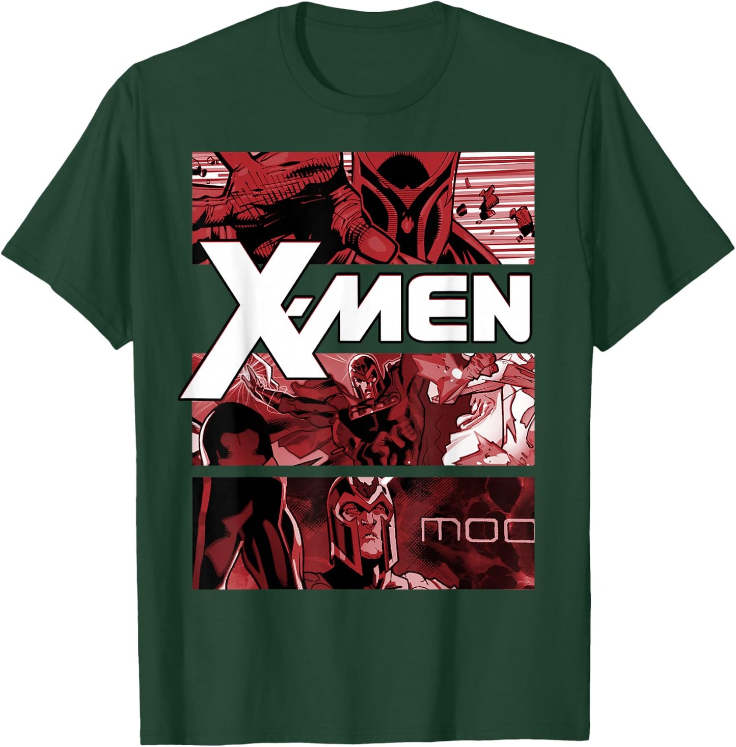 Marvel X-Men Magneto Comic Panel Art Stack Graphic T-Shirt - T-Shirt | Forest