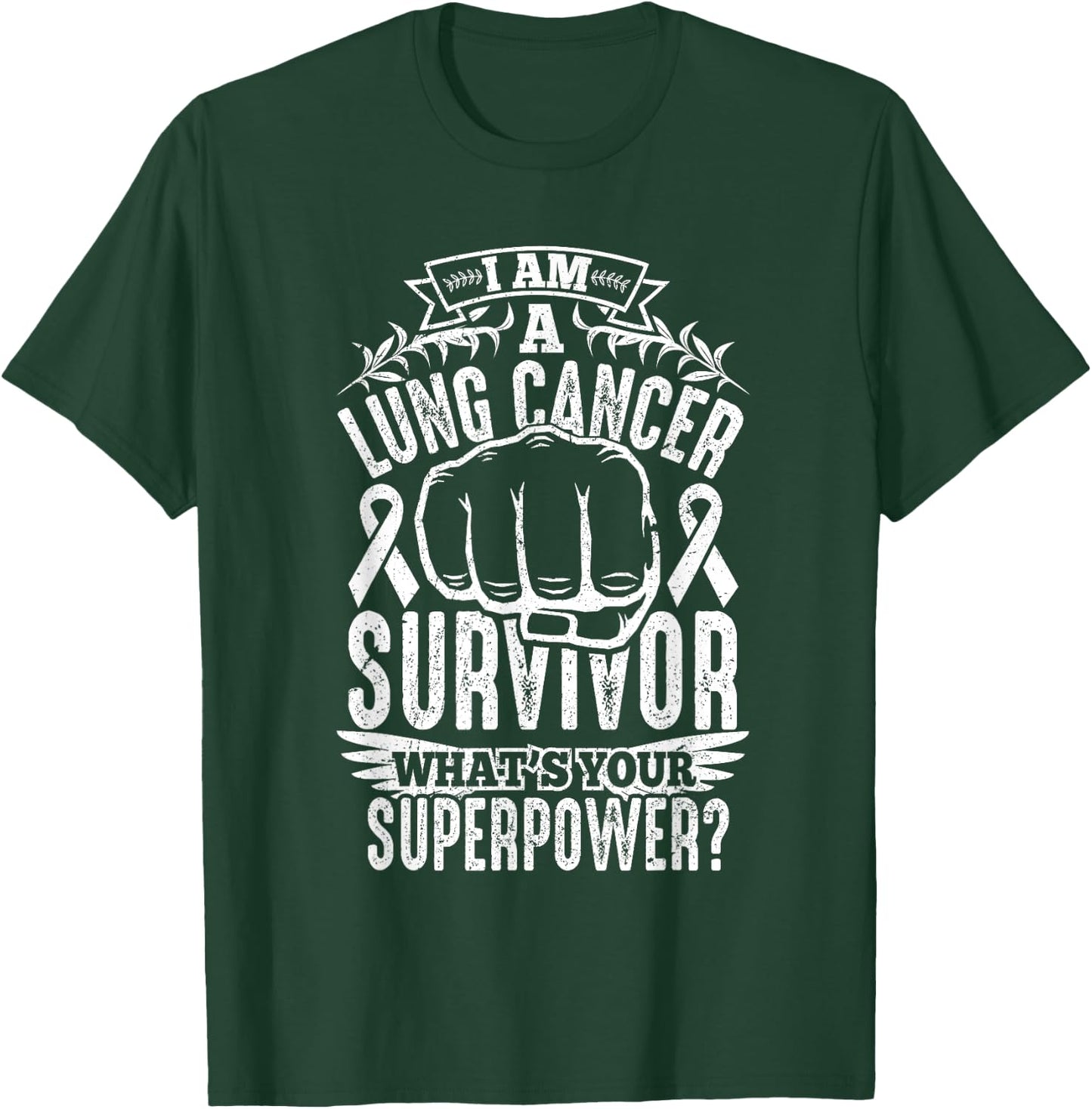 Lung Cancer Survivor Awareness T Shirt Women Men Kids T-Shirt - T-Shirt | Forest