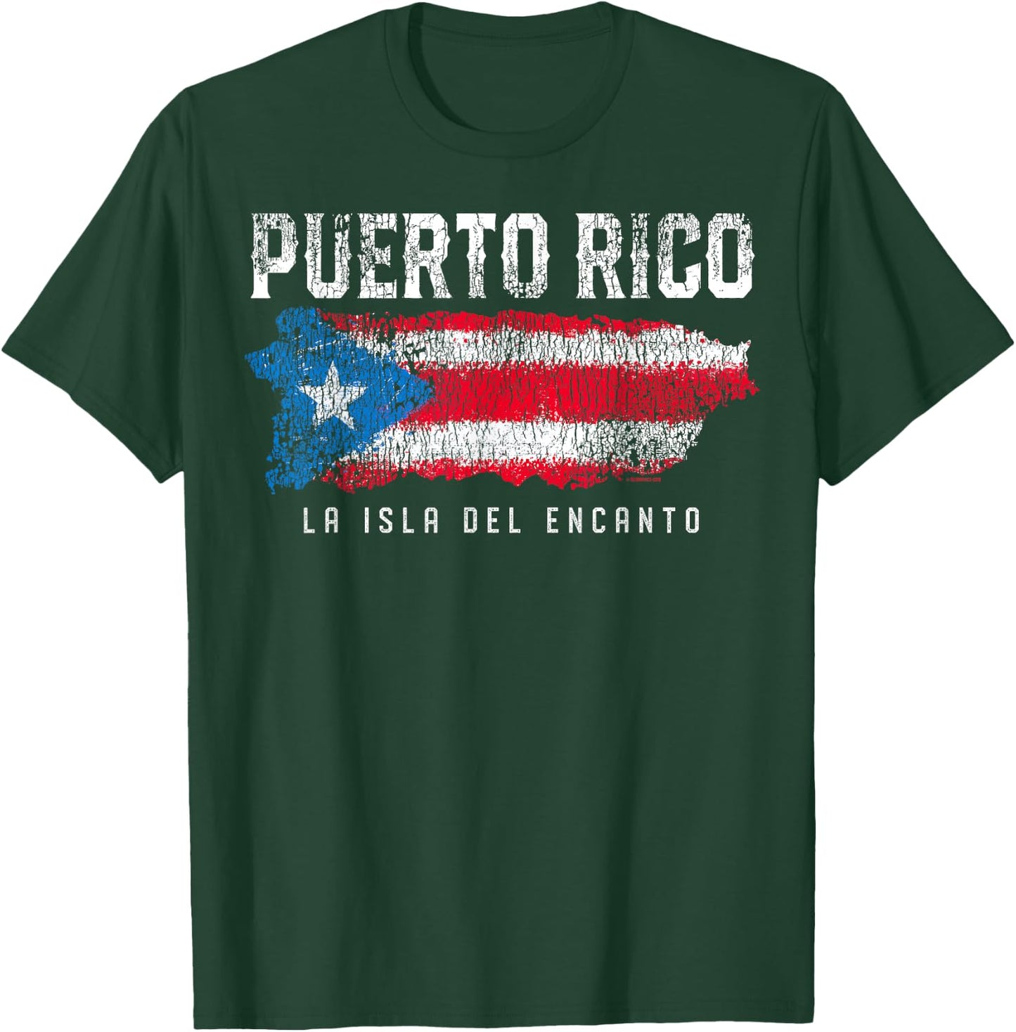 Puerto Rico - Island Flag T-Shirt - T-Shirt | Forest