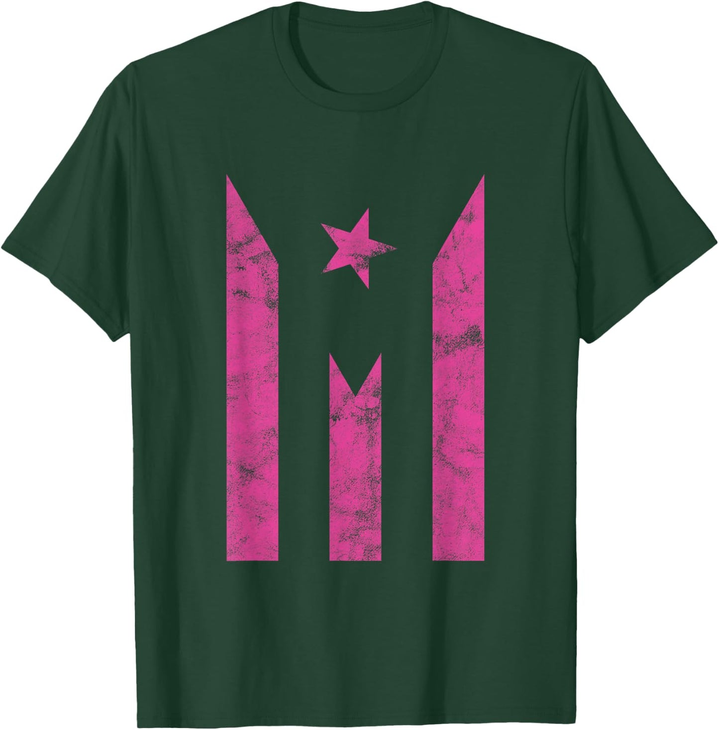 Boricua Puerto Rico Strong Puerto Rican Flag - Pink T-Shirt - T-Shirt | Forest