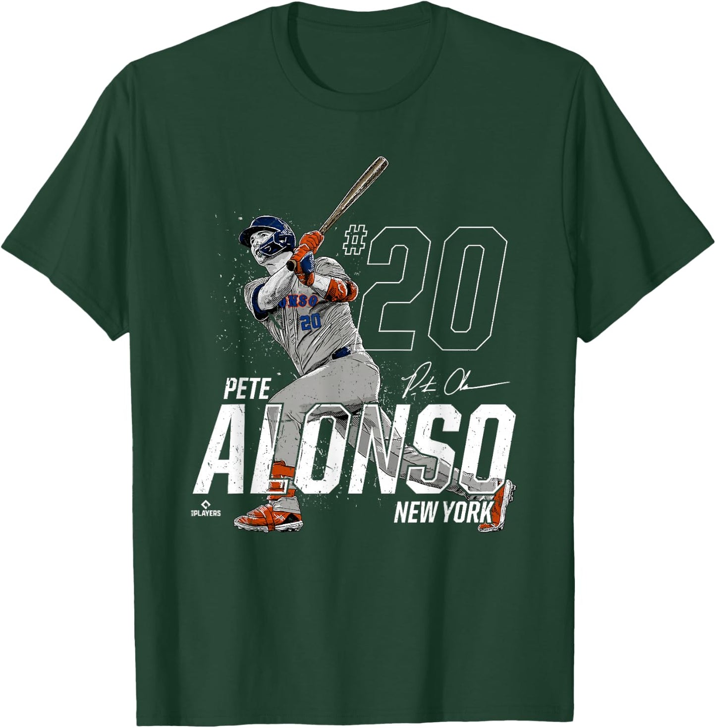 Dynamic Pose Pete Alonso New York Baseball MLBPA T-Shirt - T-Shirt | Forest