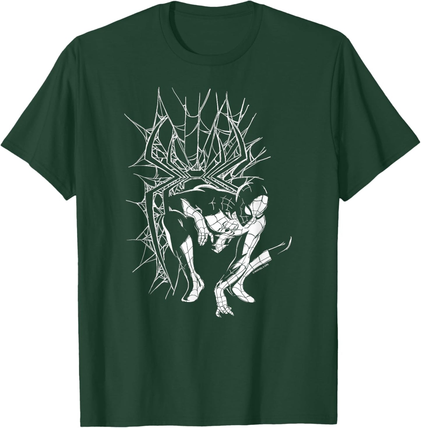 Marvel Spider-Man: New Day Line Art Spidey Pose T-Shirt - T-Shirt | Forest