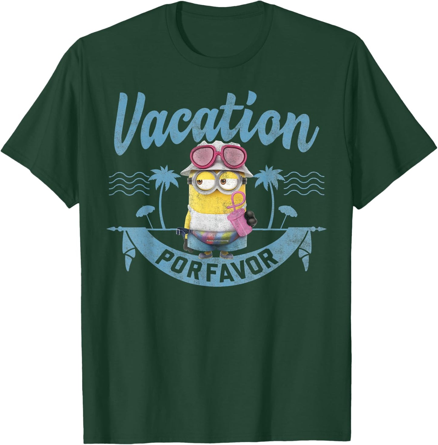 Despicable Me Minions Vacation Por Favor Graphic T-Shirt - T-Shirt | Forest