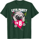 Pug Birthday I'm eight Lets Party 8th B'day cute dog flying T-Shirt - T-Shirt | Forest