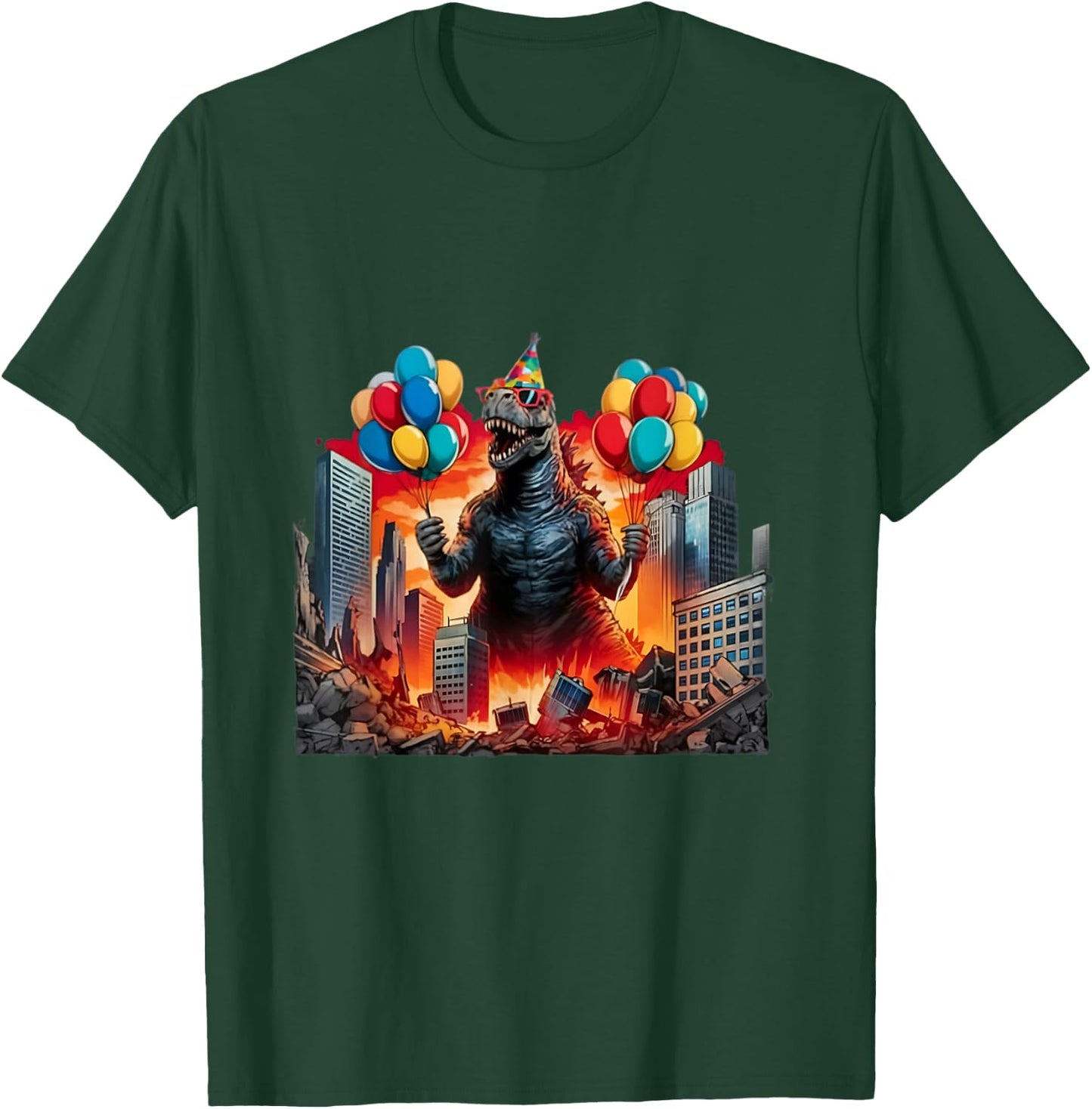 Kaiju Birthday Party Japan Monster Movie Bday Japanese T-Shirt - T-Shirt | Forest