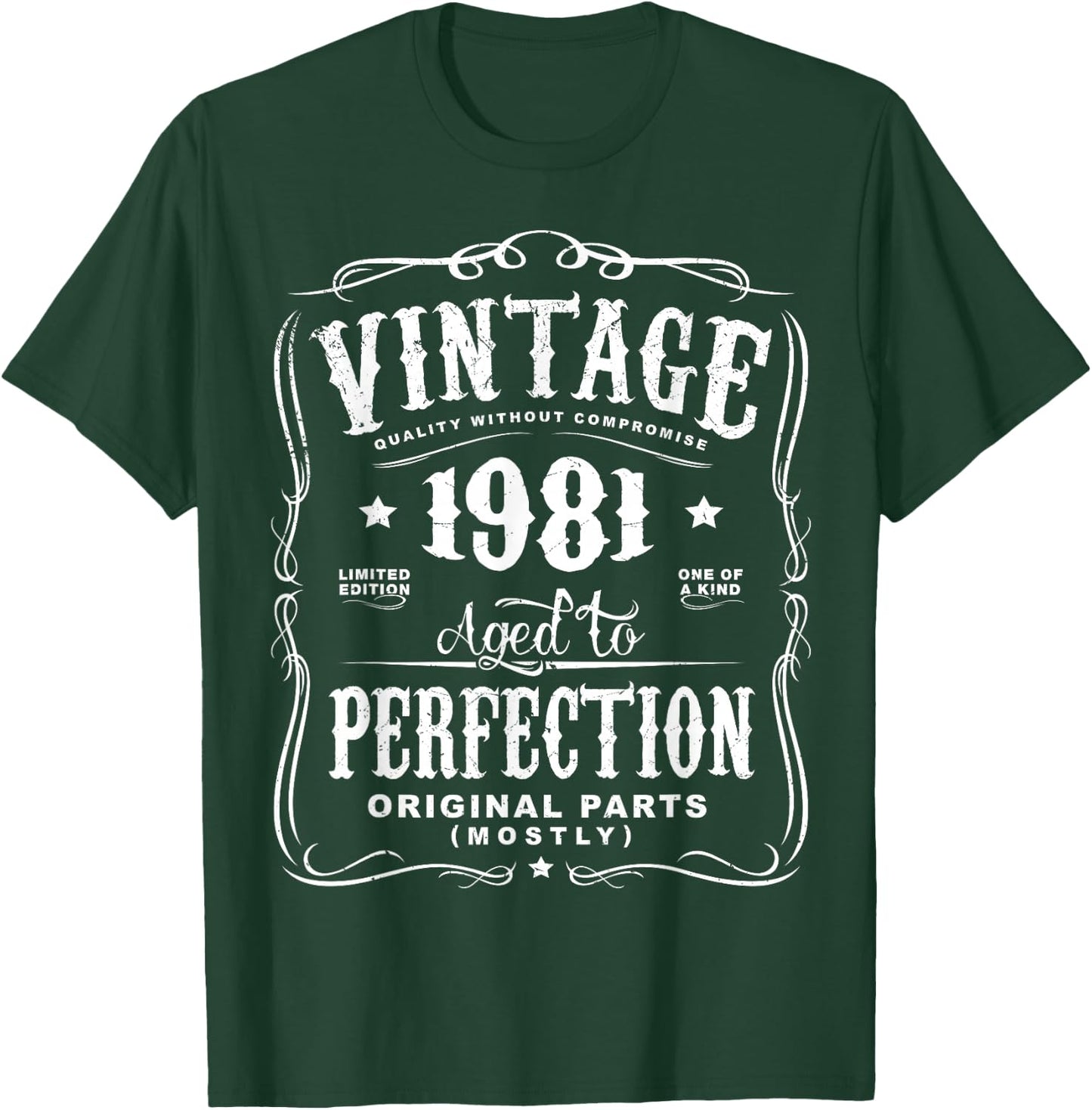 Vintage Made in 1981 37th Birthday Gift T-Shirt - T-Shirt | Forest