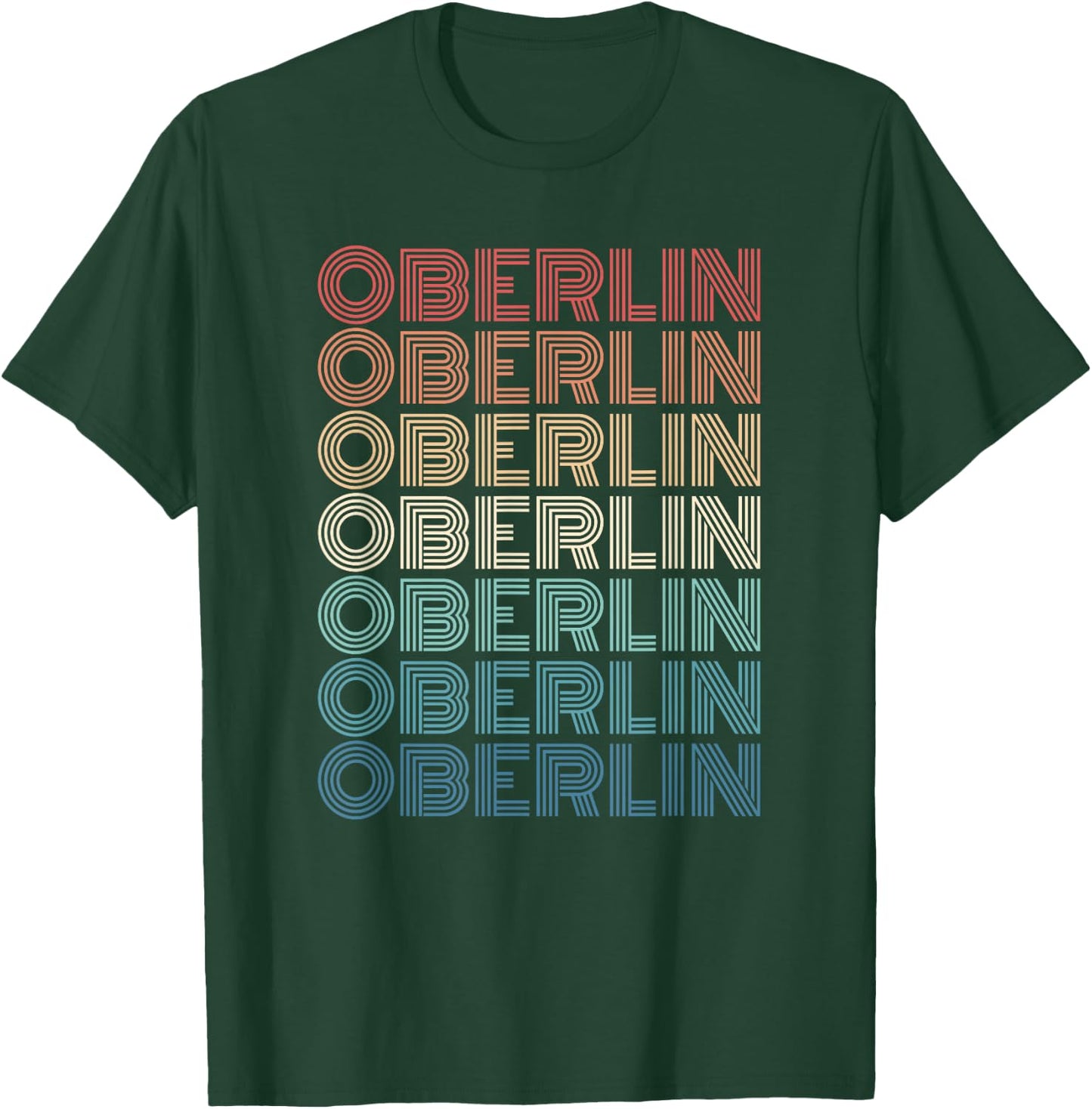 Retro Oberlin Ohio Vintage 80s Style T-Shirt - T-Shirt | Forest