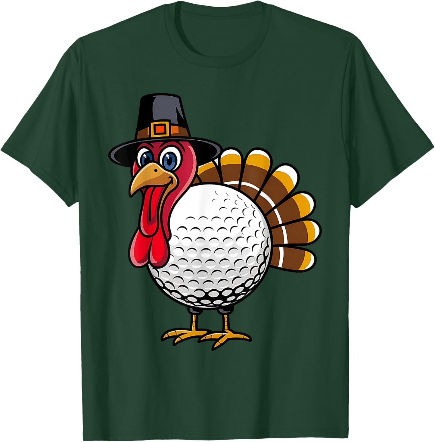 Golf Turkey Thanksgiving For Boys Toddlers Kid Men Women T-Shirt - T-Shirt | Forest