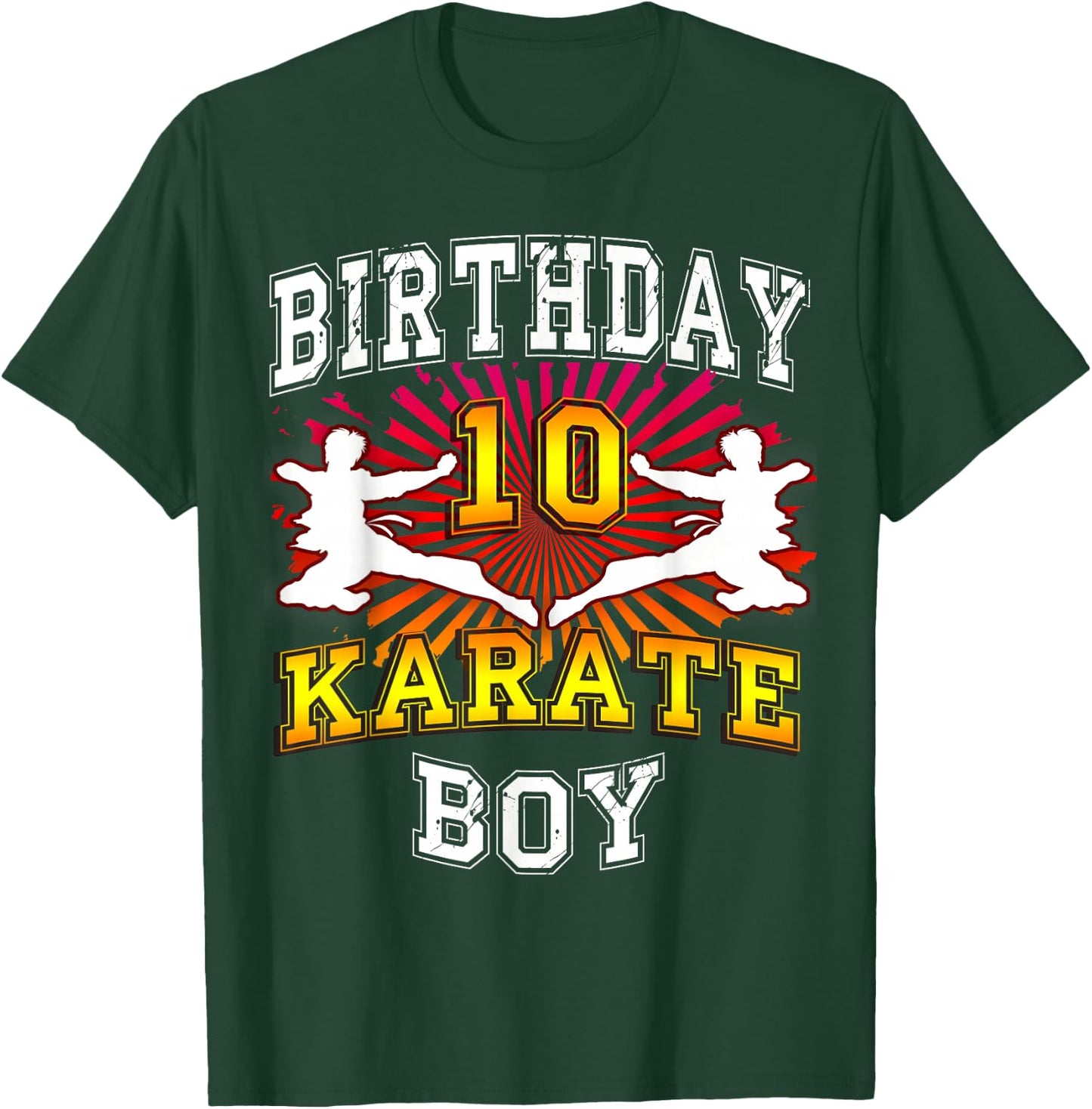 10th Birthday Boy - Karate 10 Year Old Children's Gift T-Shirt - T-Shirt | Forest