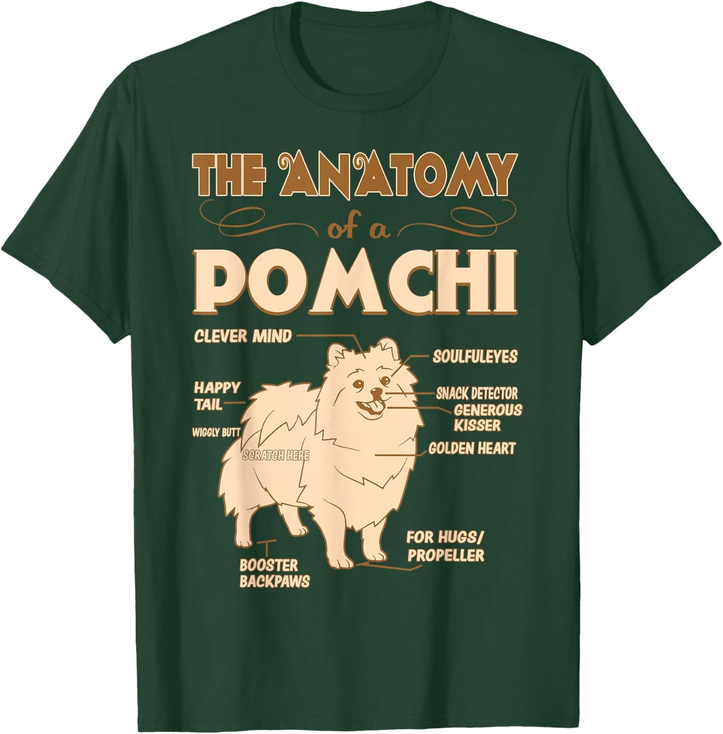 The Anatomy Of Pomchi Pet Lovers Gift T-Shirt - T-Shirt | Forest