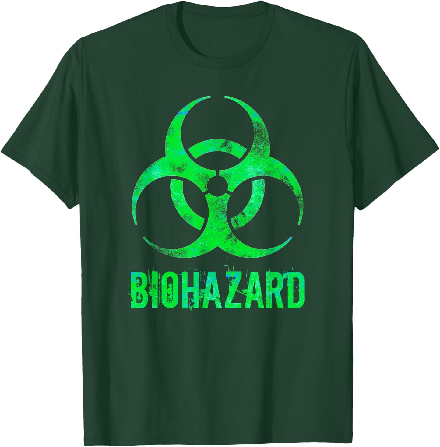 Biohazard Distressed Biology Science Teacher Gift Women Girls Kids T-Shirt - T-Shirt | Forest