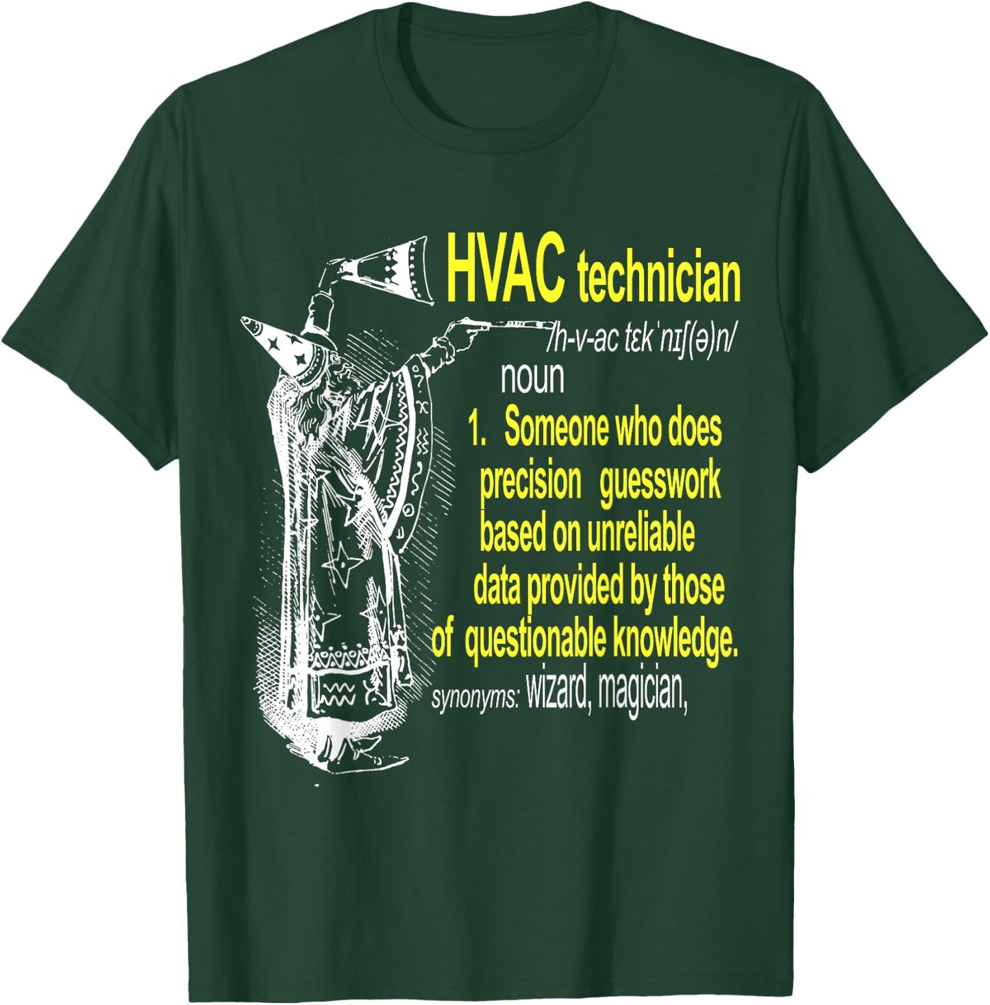 HVAC Technician Funny Definition Air Conditioning T-Shirt - T-Shirt | Forest