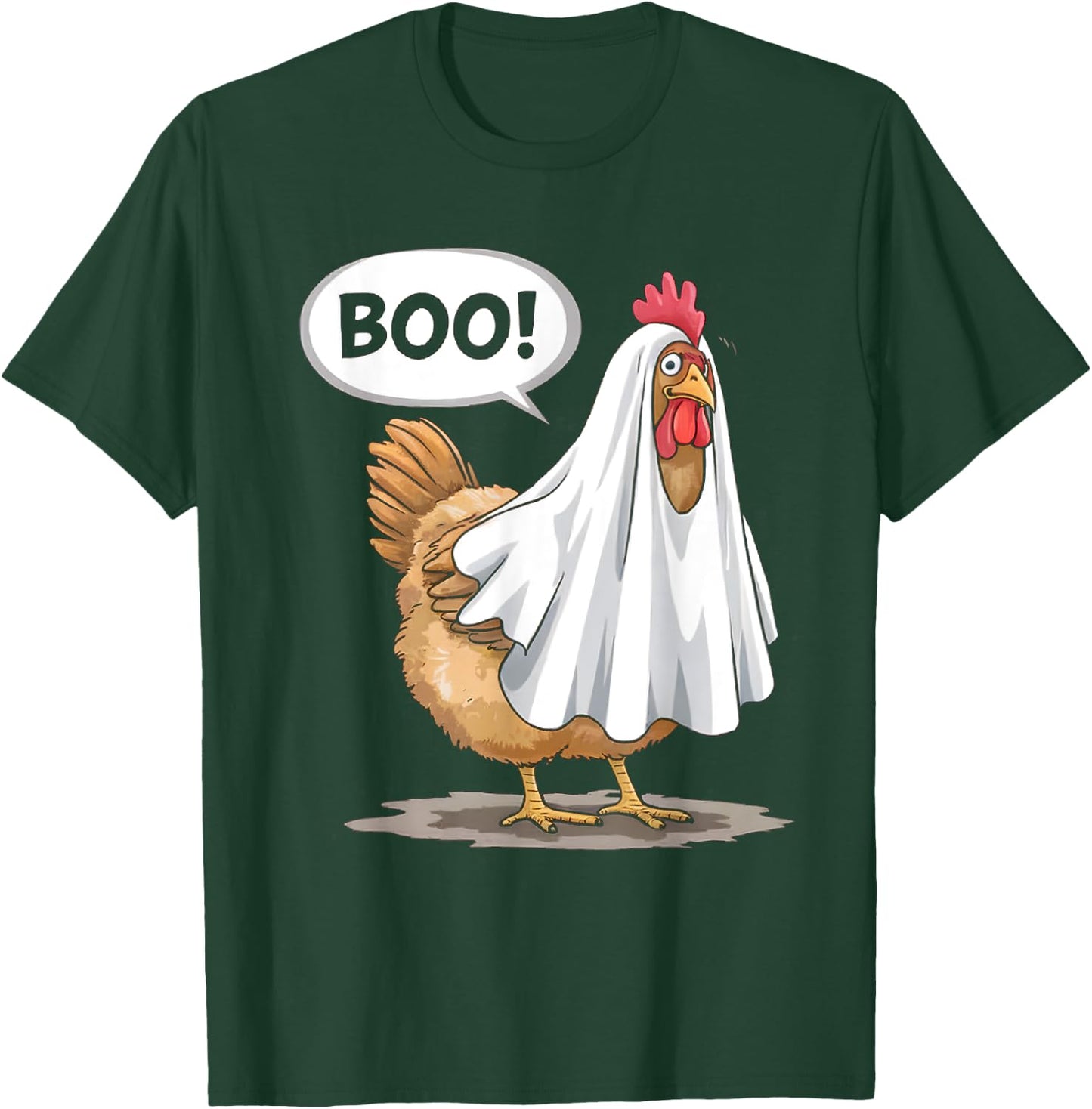 Funny Halloween Chicken Boo Spooky Chicken Halloween Costume T-Shirt - T-Shirt | Forest