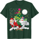 Santa Claus Snowman Tree Balls Funny Merry Christmas T-Shirt - T-Shirt | Forest