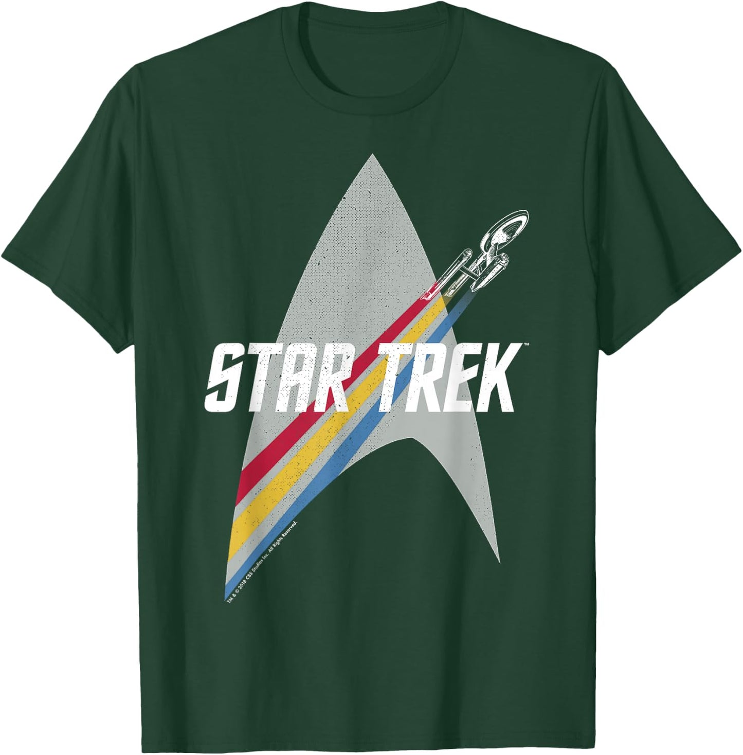 Star Trek Retro Rainbow Flight Badge T-Shirt - T-Shirt | Forest