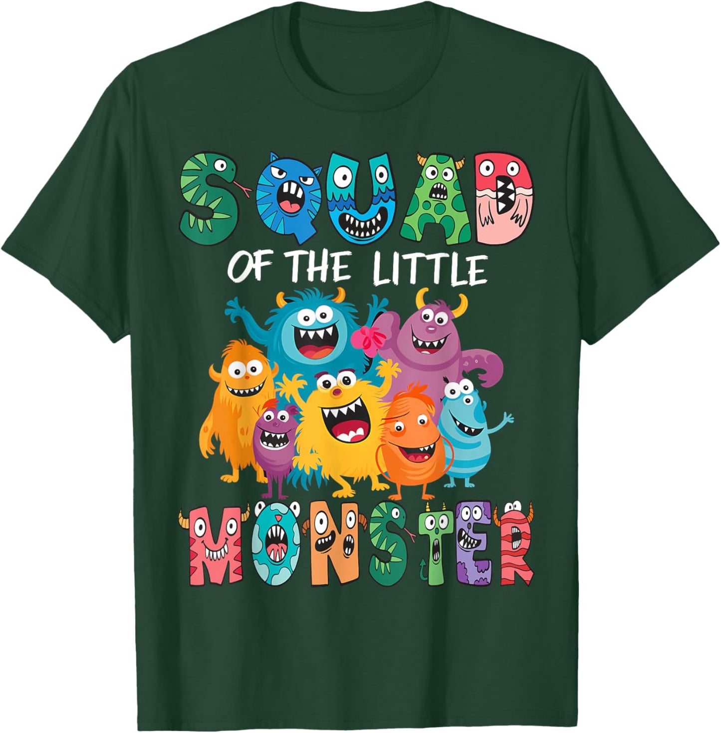 Squad Of The Little Monster Kids 1St Birthday Party T-Shirt - T-Shirt | Forest
