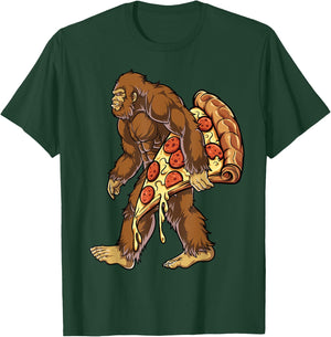 Bigfoot Pizza Funny Men Women Food Lovers Pepperoni T-Shirt - T-Shirt | Forest