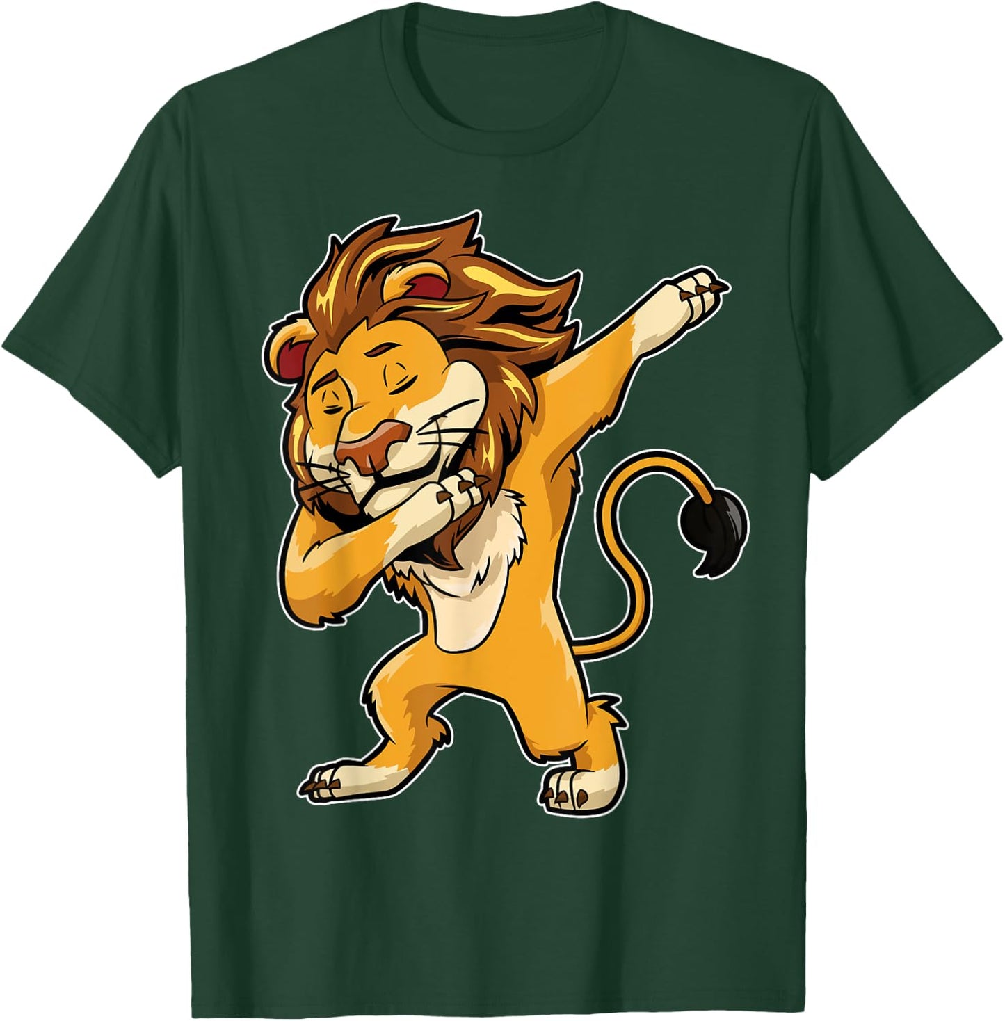 Dabbing Lion T Shirt Meme Print Dab Cat Dance T Shirt Lions T-Shirt - T-Shirt | Forest