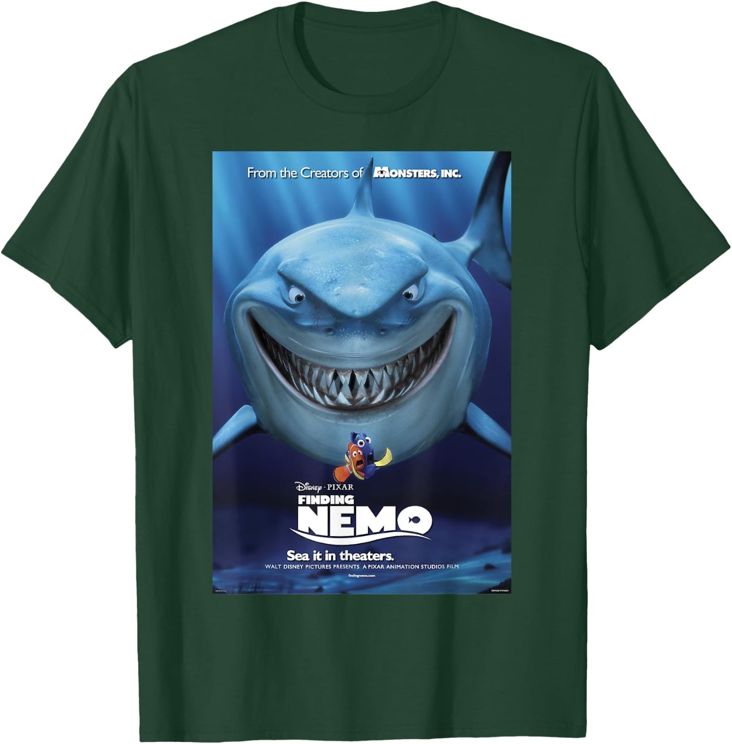 Disney Pixar Finding Nemo Bruce Poster T-Shirt - T-Shirt | Forest