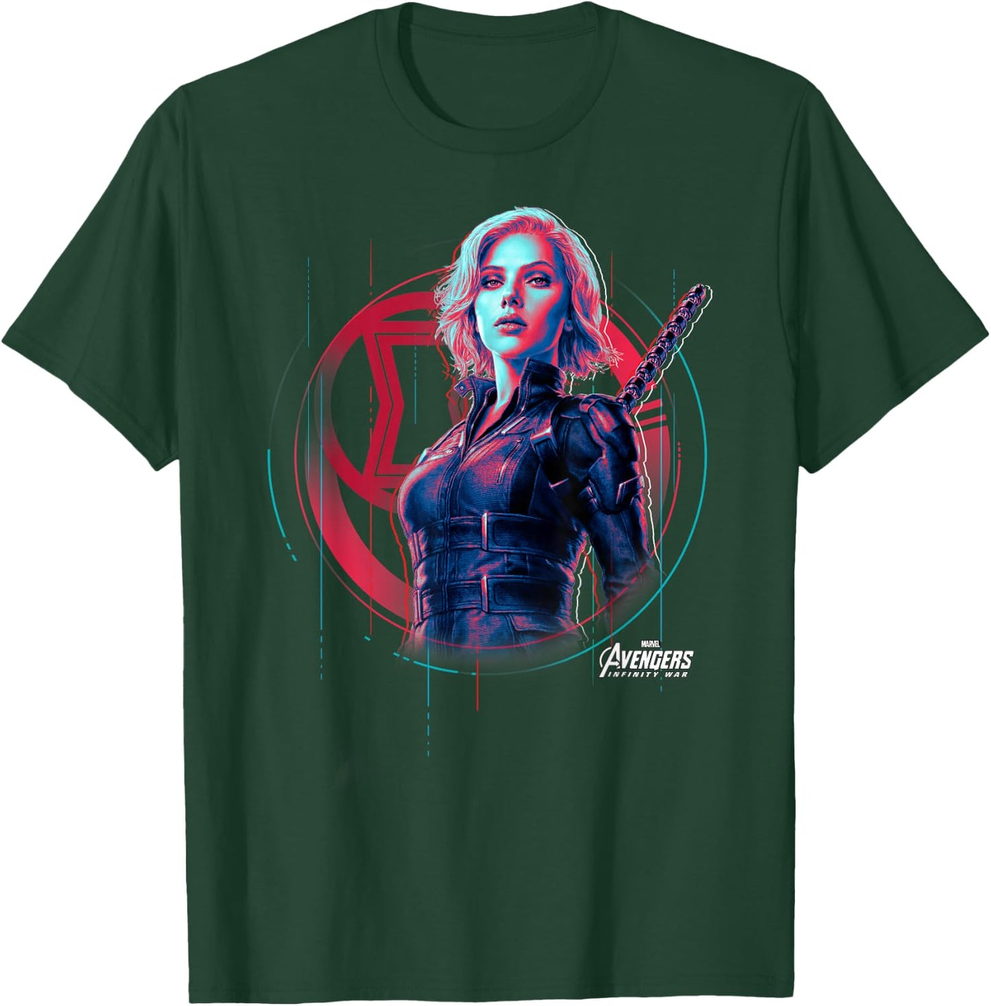 Marvel Infinity War Black Widow Icon Tech Graphic T-Shirt - T-Shirt | Forest