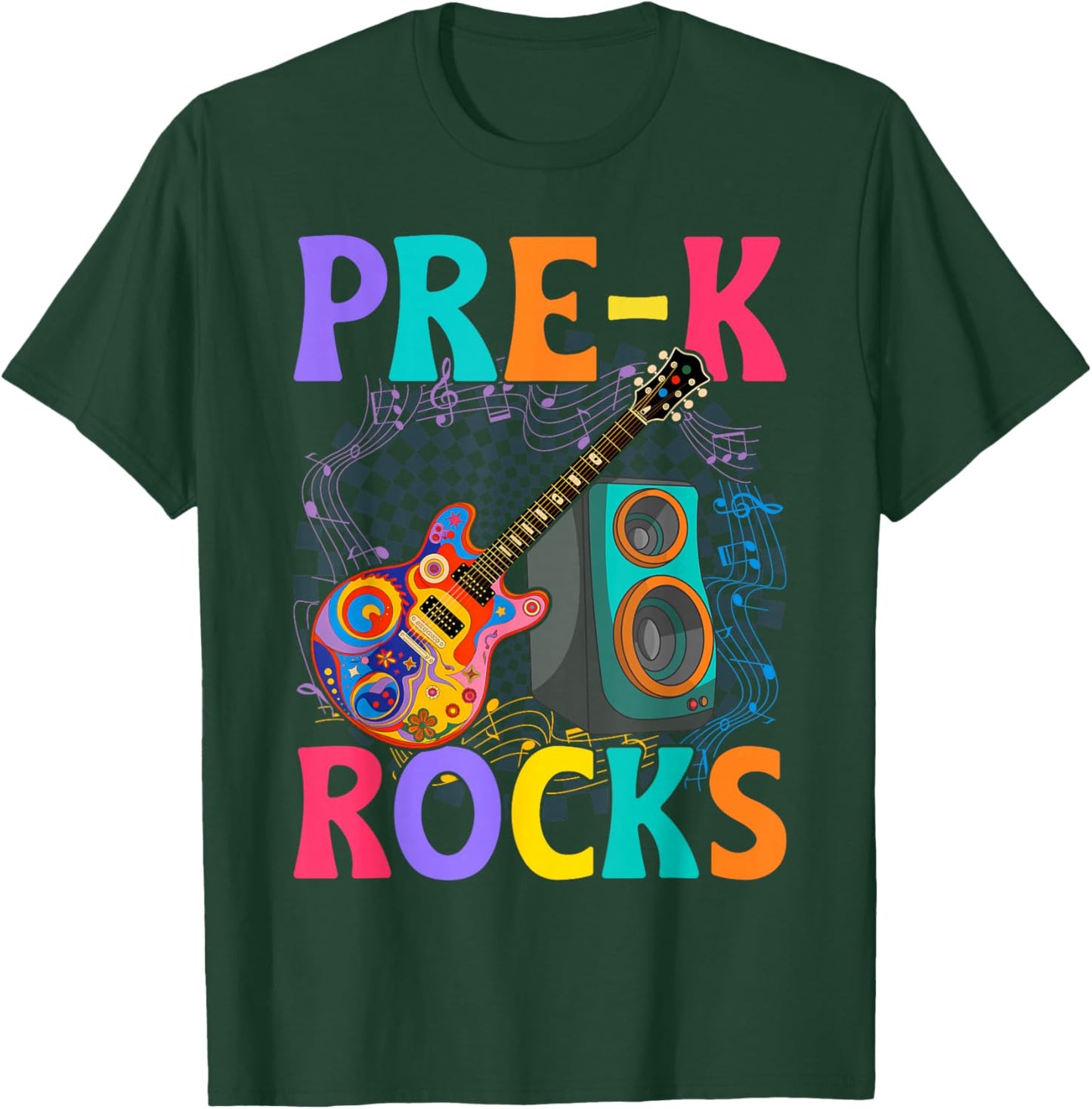 Pre-K Rocks ABCD Rock Star Back to School Teacher Student T-Shirt - T-Shirt | Forest