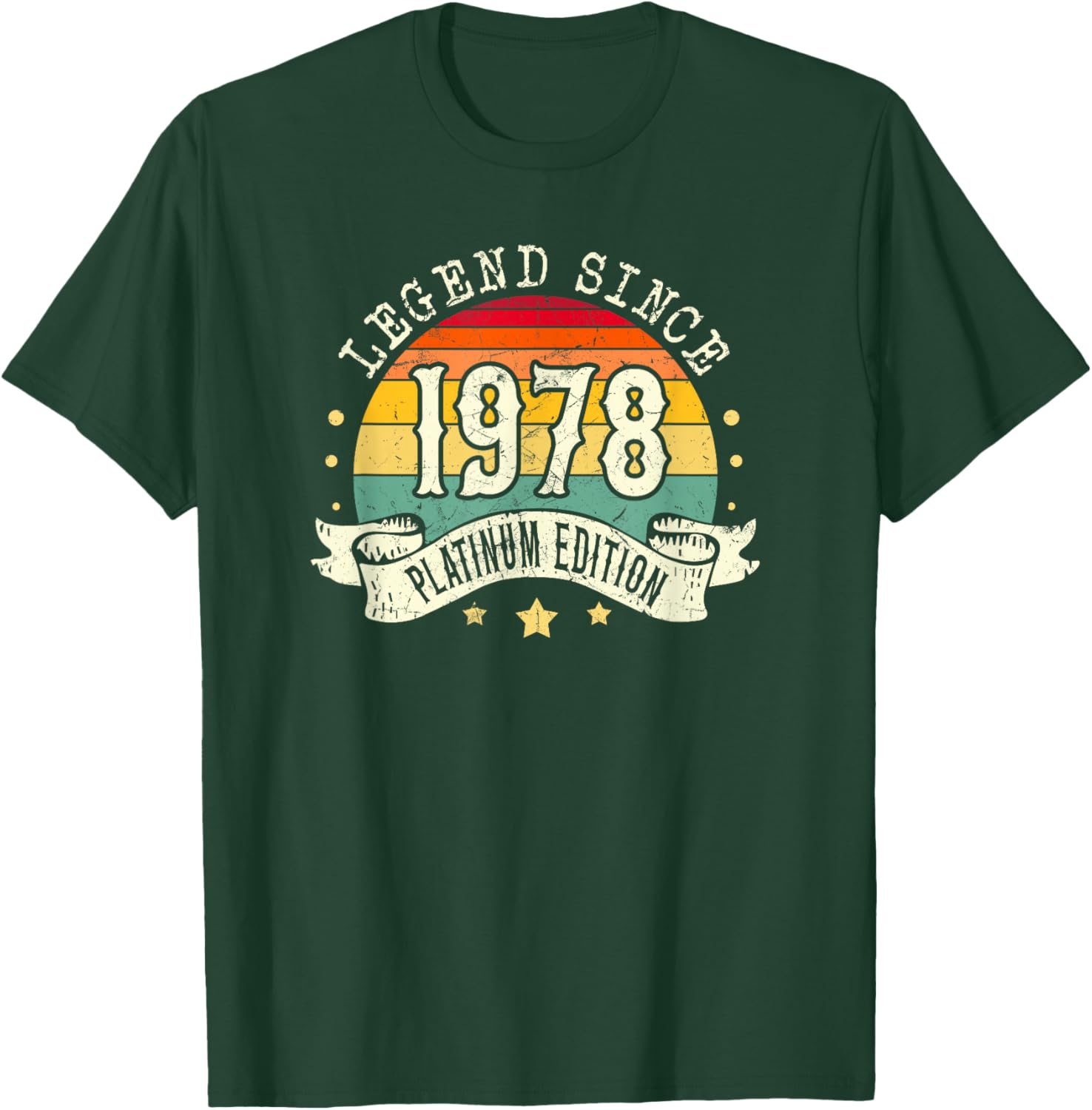 Born in 1978 Legend Platinum Edition Simple 1978 Birthday T-Shirt - T-Shirt | Forest