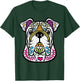 English Bulldog - Day Of The Dead Sugar Skull Dog Shirt Gift T-Shirt - T-Shirt | Forest