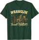 Wrangling Feral Children Quote Humor Cowboy Kids Boys Retro T-Shirt - T-Shirt | Forest