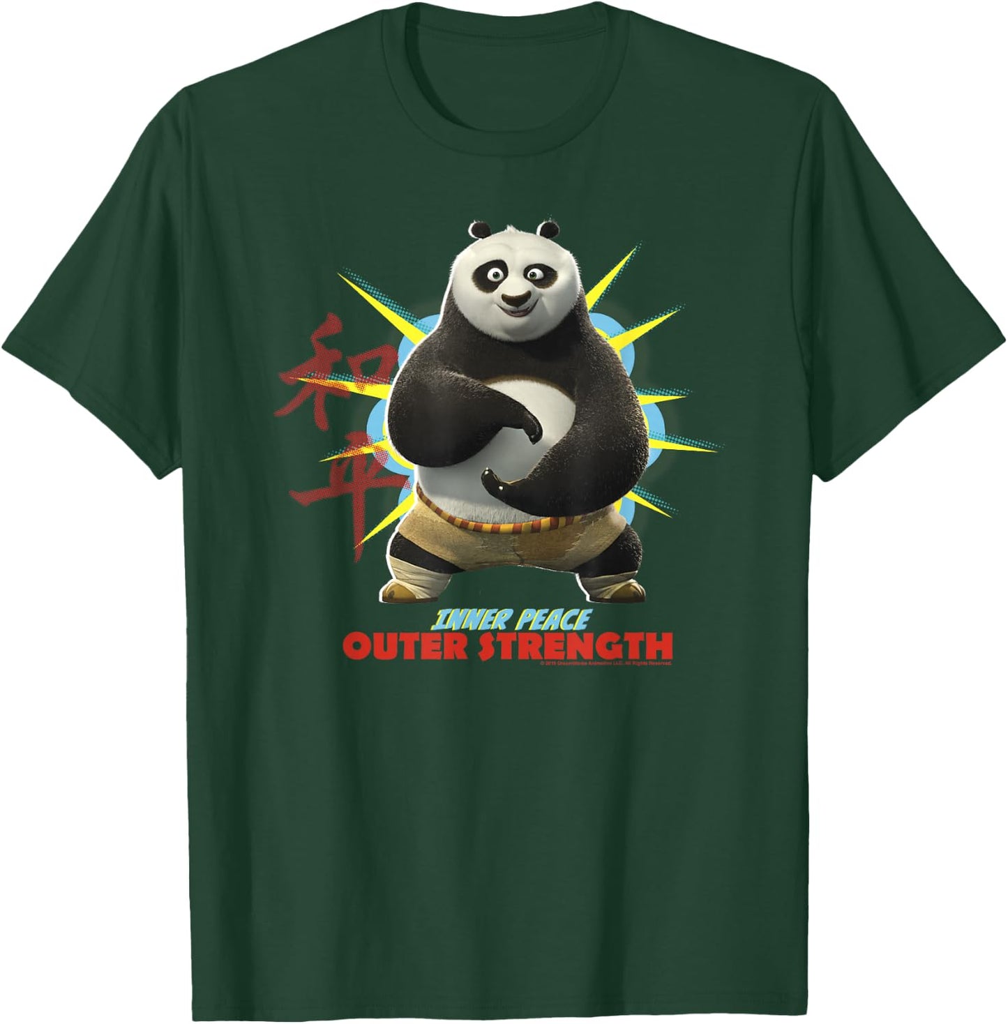 Kung Fu Panda Po Inner Peace Out Strength Portrait T-Shirt - T-Shirt | Forest