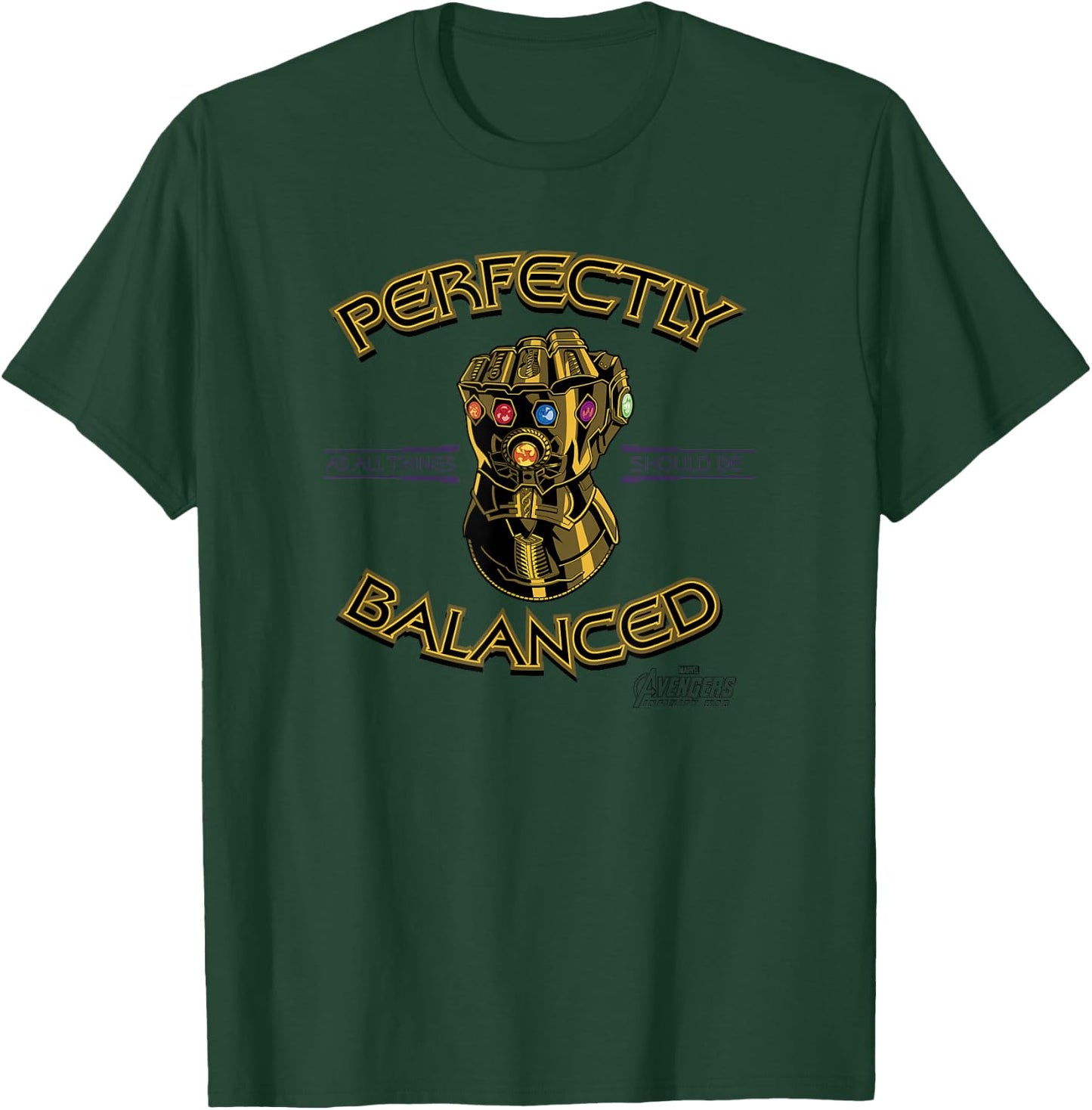 Marvel Avengers Infinity War Balanced Gauntlet T-Shirt - T-Shirt | Forest