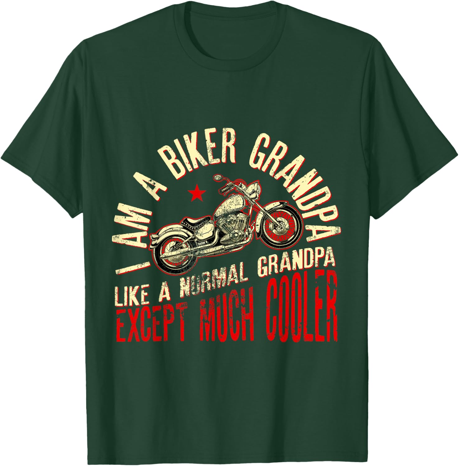 I Am A Biker Grandpa Funny Quote for Grandpa Motorbikes T-Shirt - T-Shirt | Forest