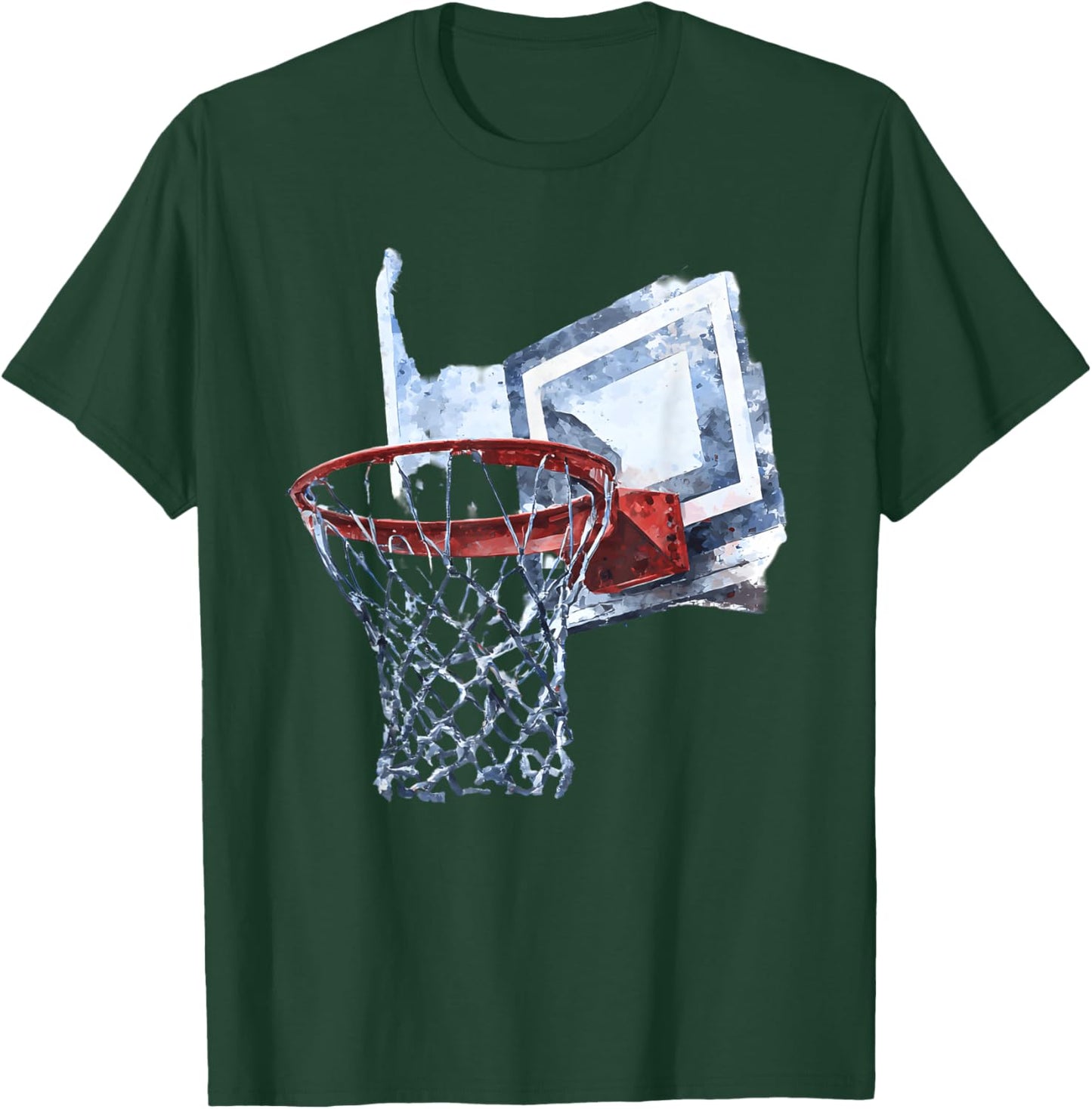 Colorful Basketball Splash Tie Dye Color Splash Basketball T-Shirt - T-Shirt | Forest