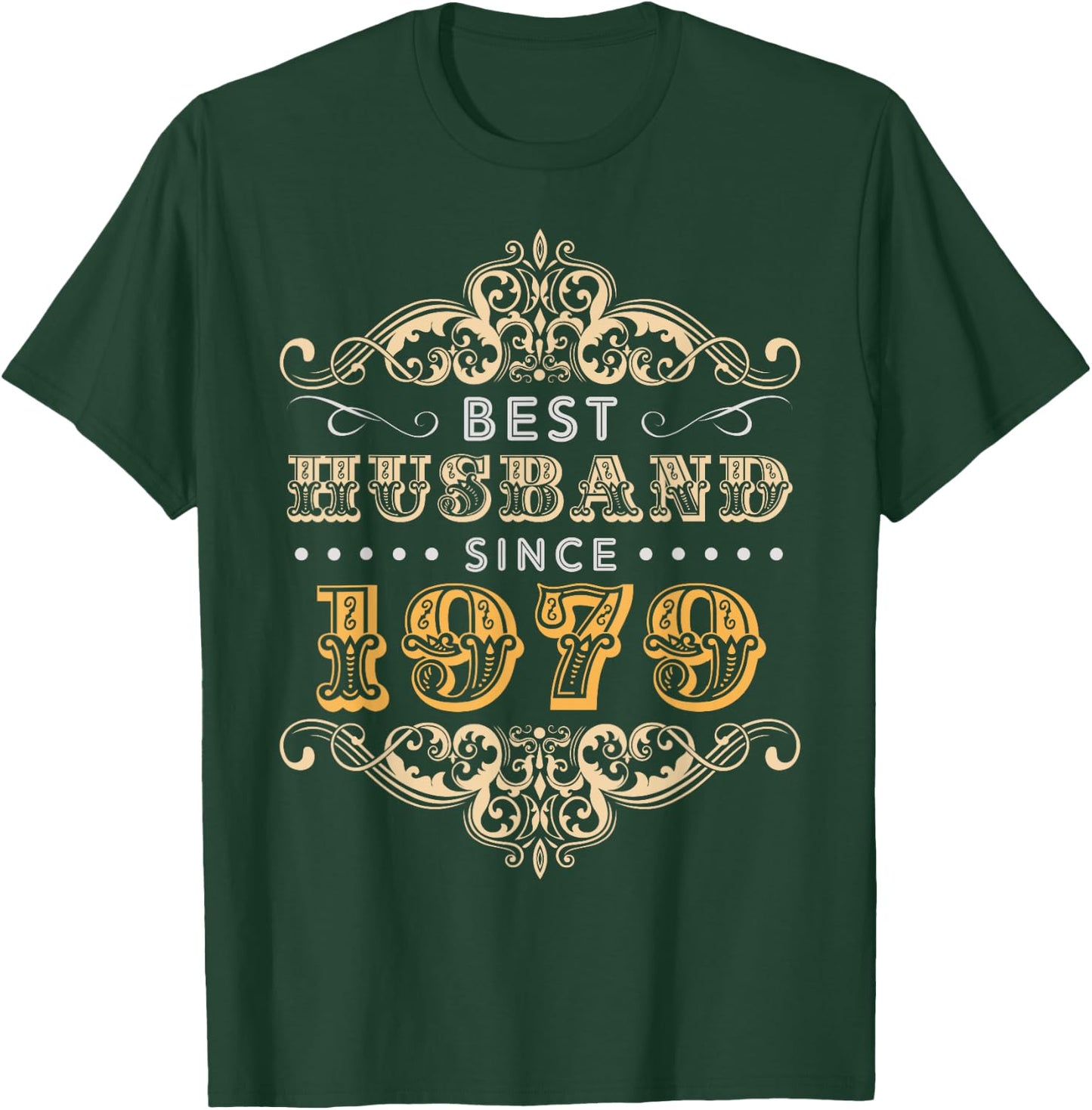 40th Wedding Anniversary Gift 40 yrs Best Husband Since 1979 T-Shirt - T-Shirt | Forest