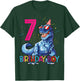Dinosaur T rex 7 year Old T shirt Kids 7th Birthday T-Shirt - T-Shirt | Forest